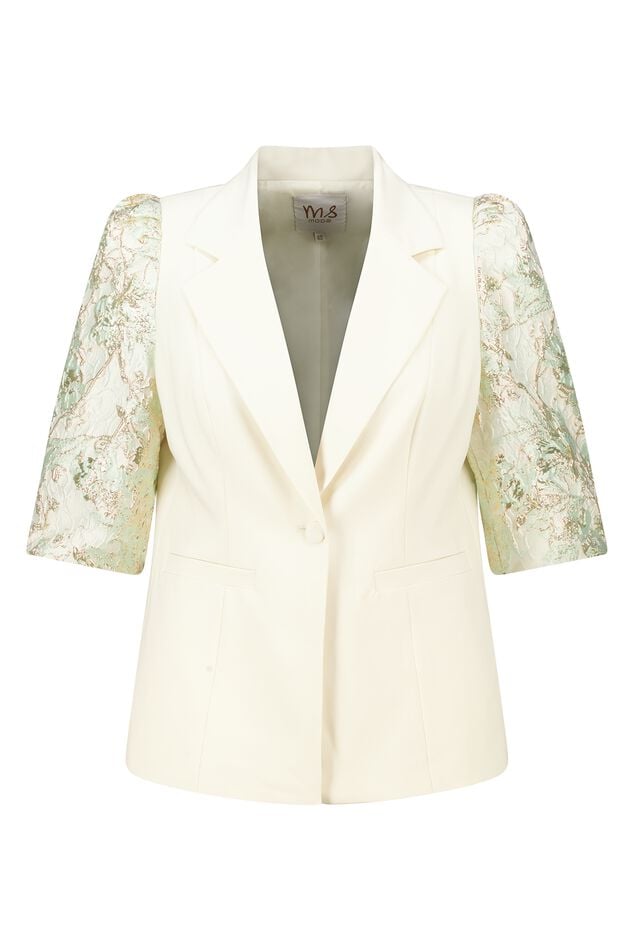 Blazer met korte mouwen met opdruk image number 1