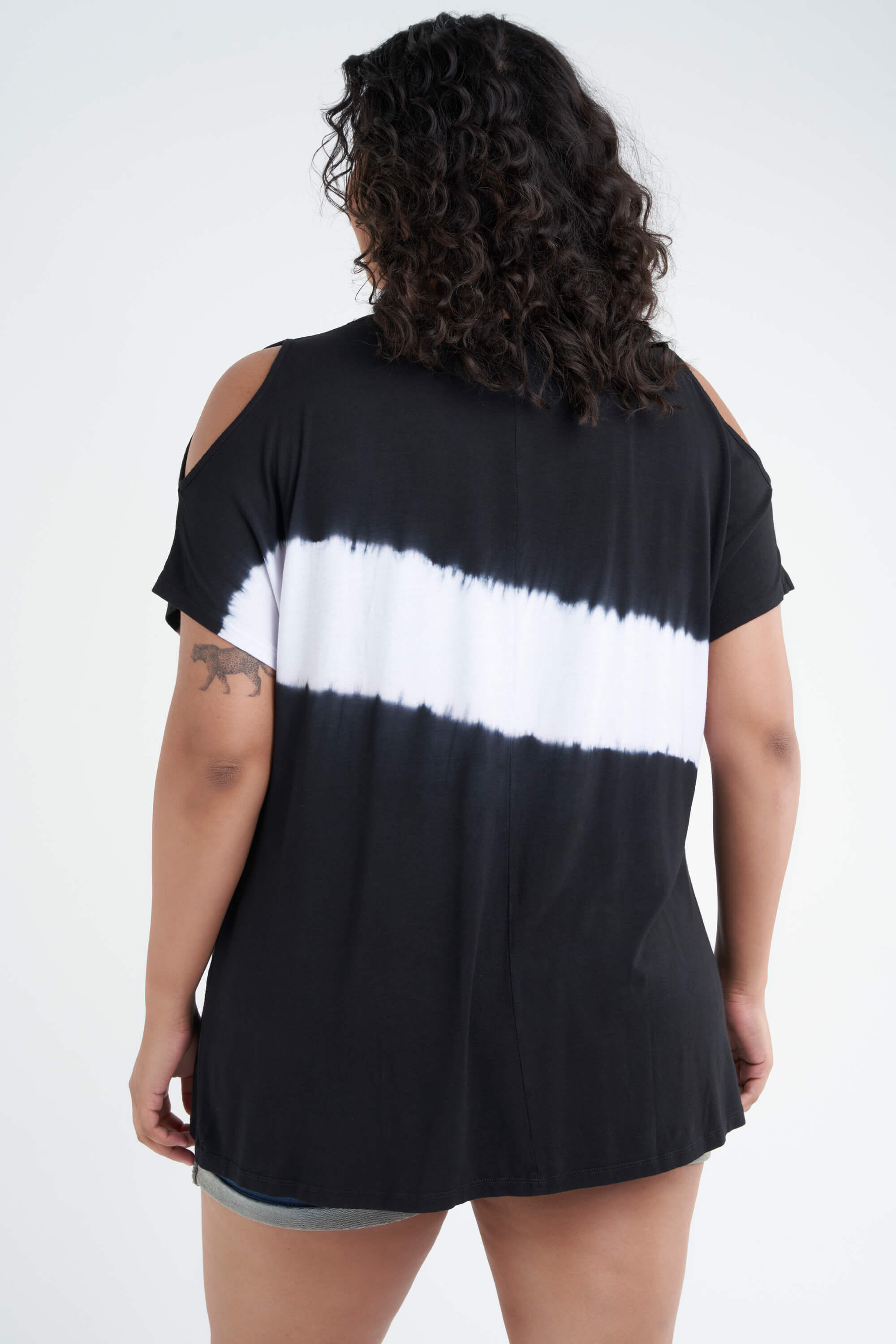 T-shirt met tie dye print image number 3