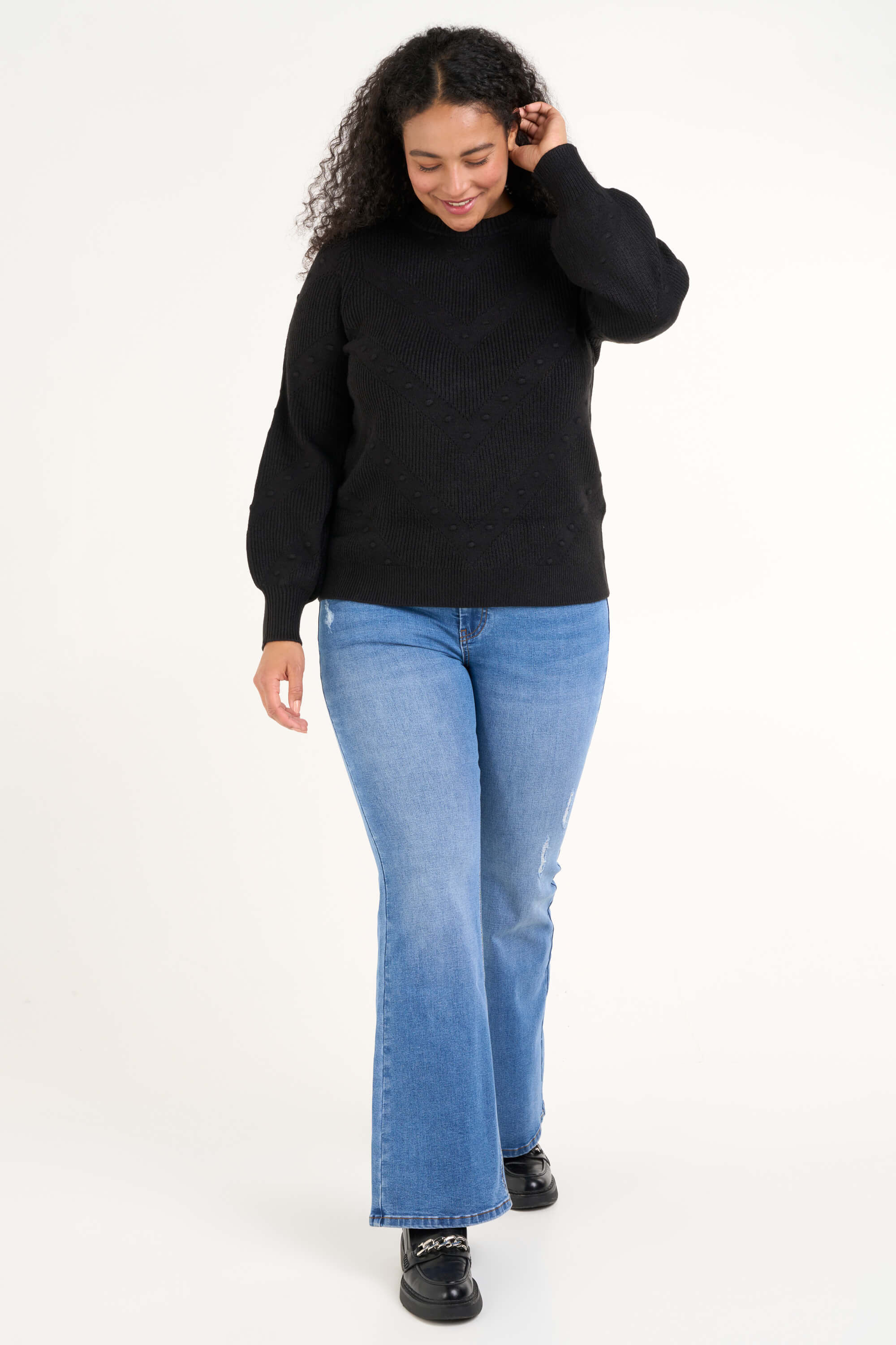 Grofgebreide trui image number 5