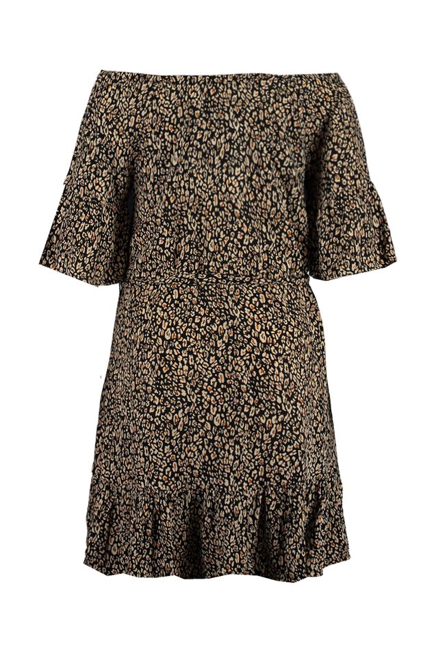 Off shoulder jurk met print image number 2
