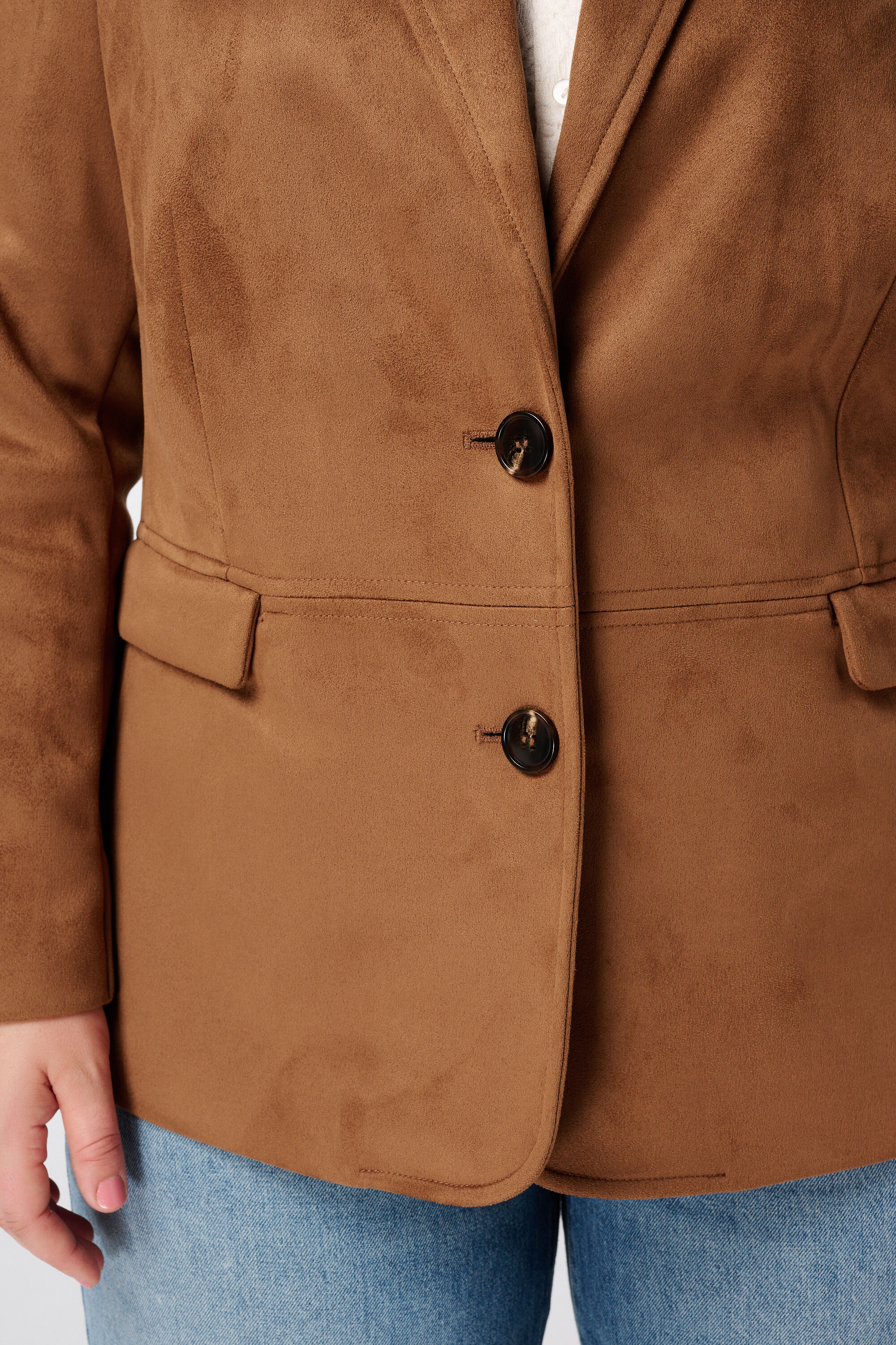 Blazer in su&egrave;de look image number 6