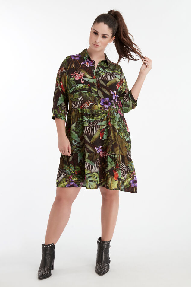 Jurk met jungle print image number 6