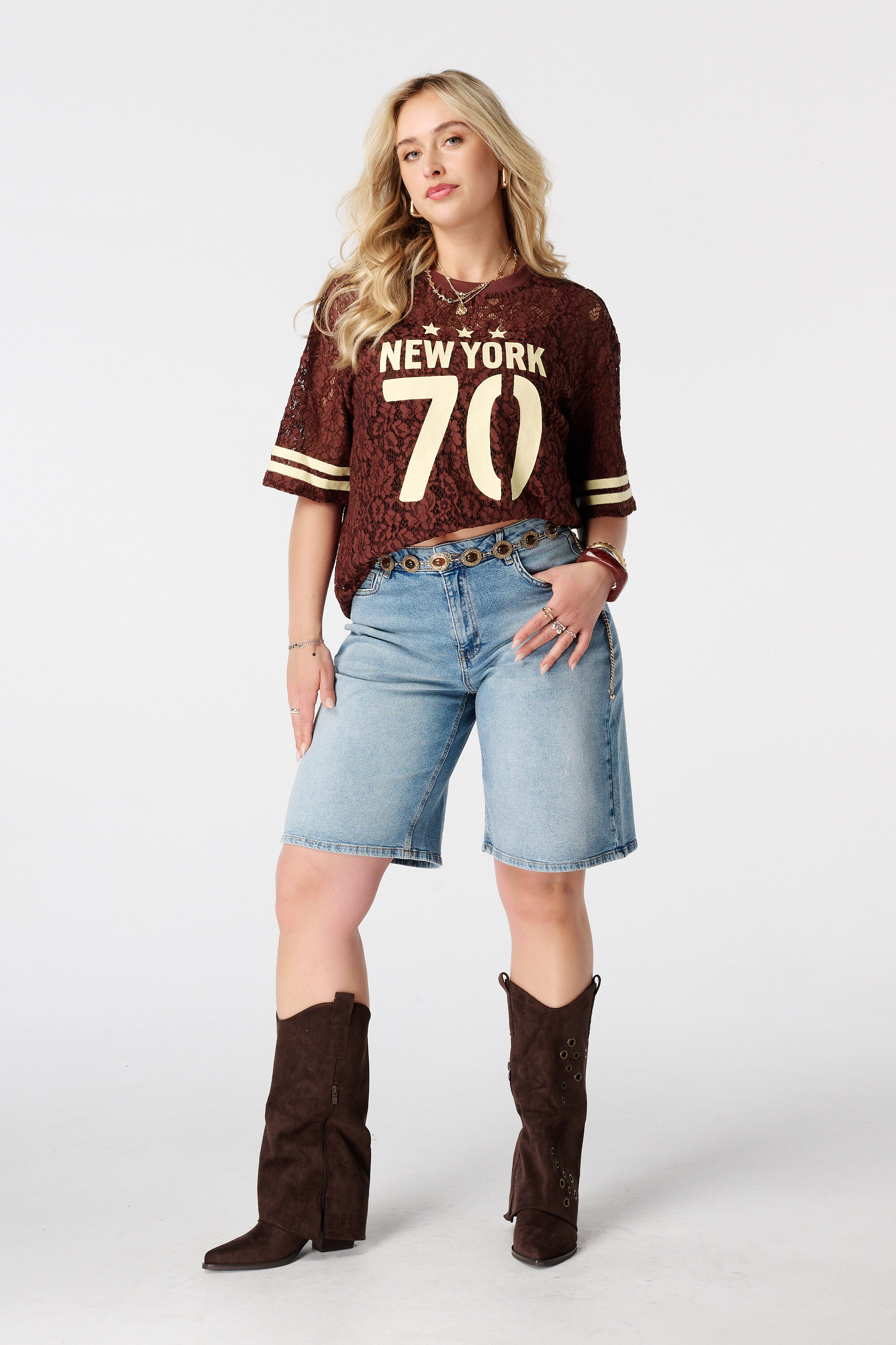 Kanten top in jersey look image number 5