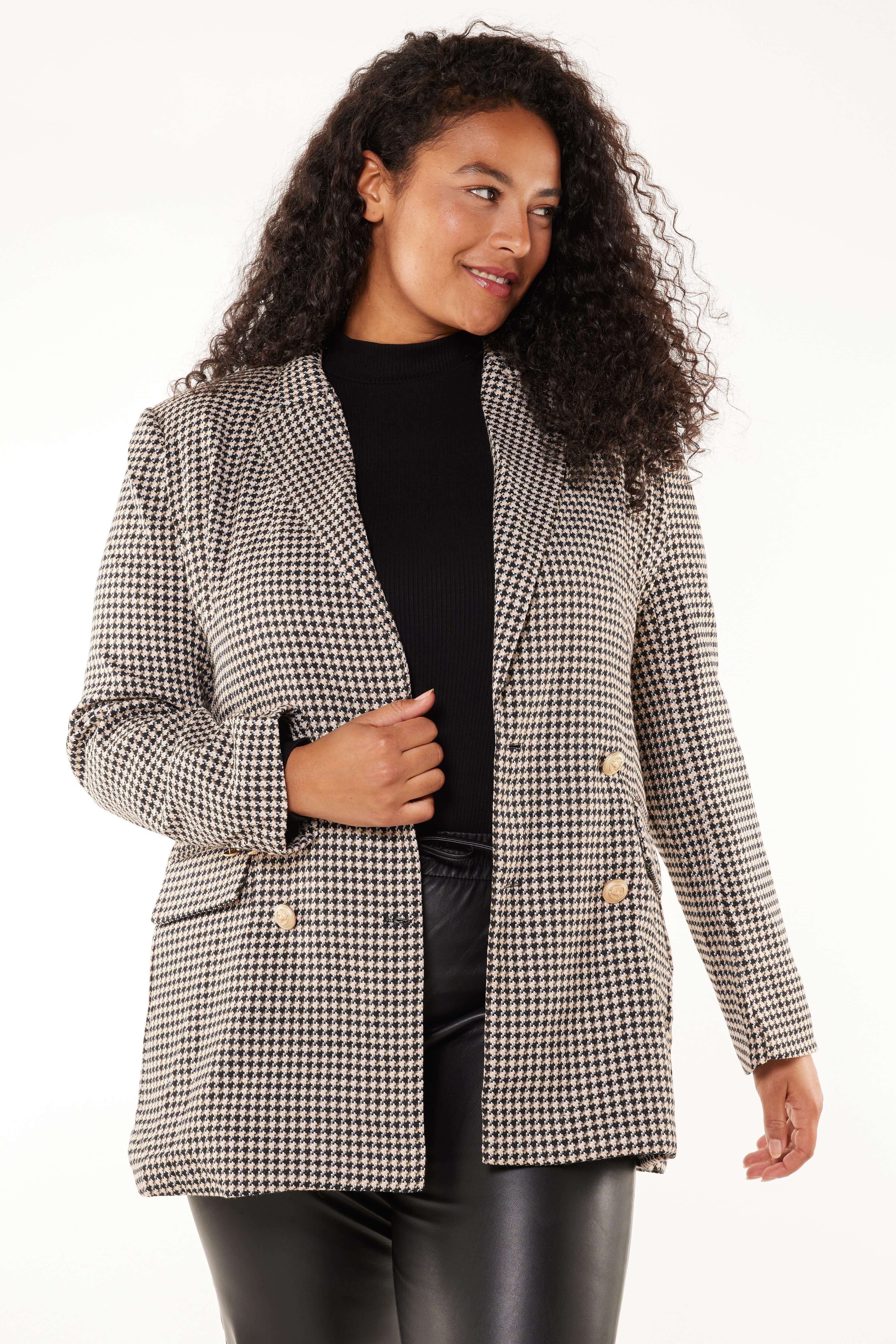 Blazer met pied-de-poule print image number 2