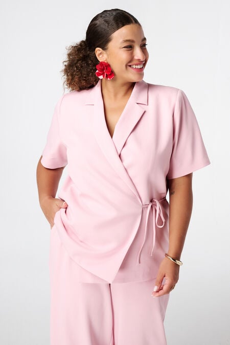 Overslag blazer korte mouwen Overslag blazer korte mouwen