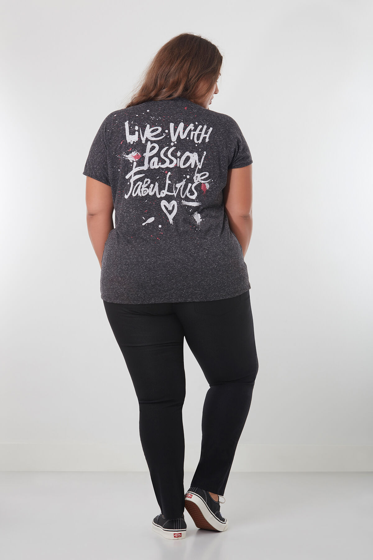 T shirt met print op de rug