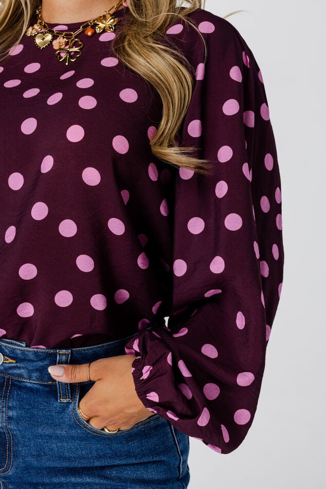 Blouse met polka dot image number 2