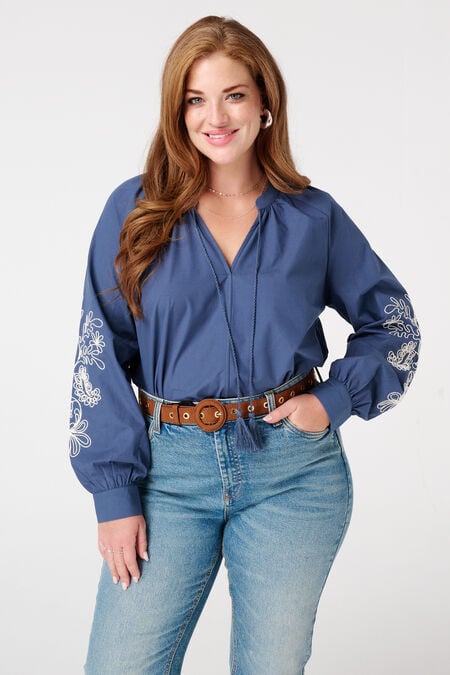 Blouse met borduursel Blouse met borduursel