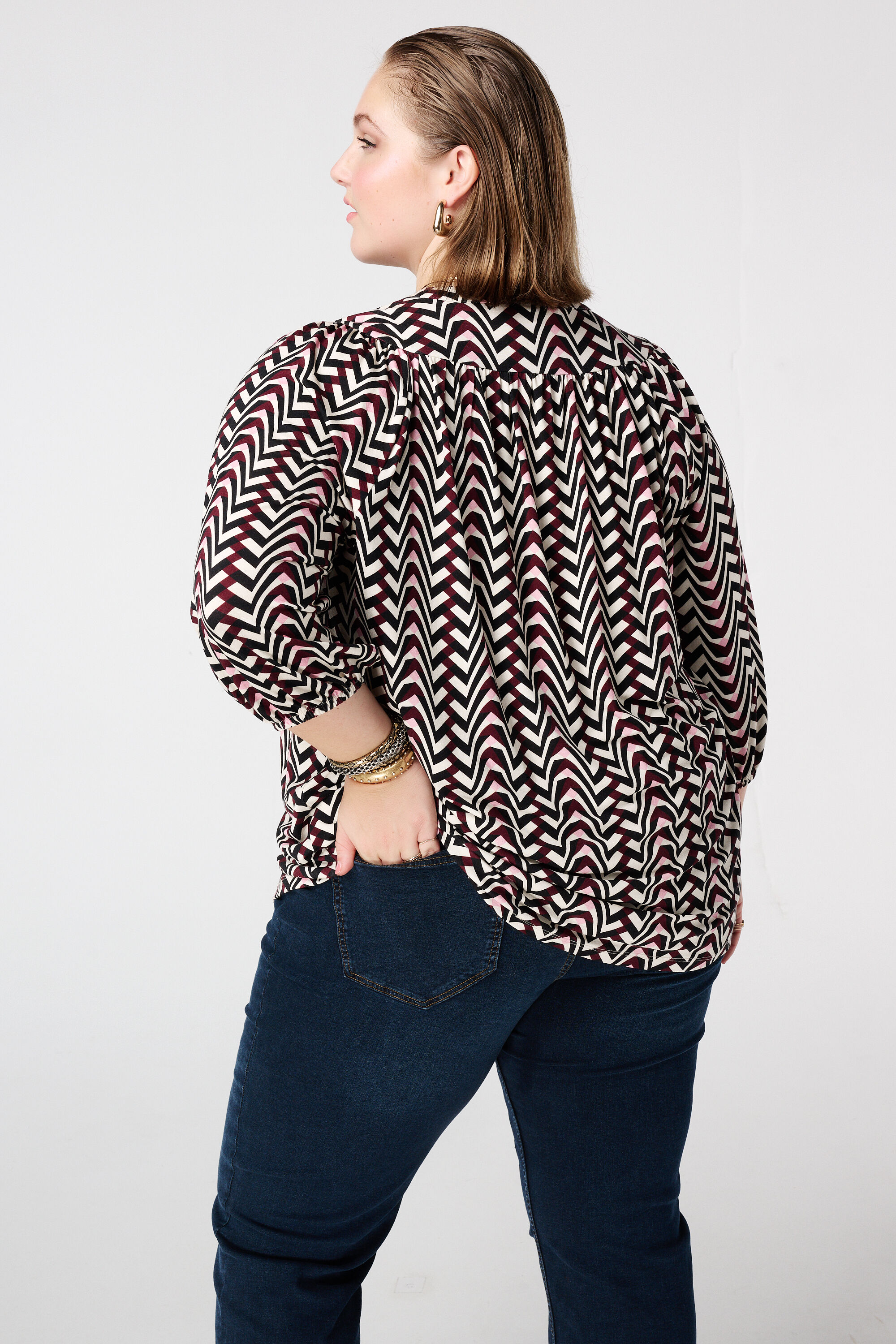 Jersey top met print image number 3