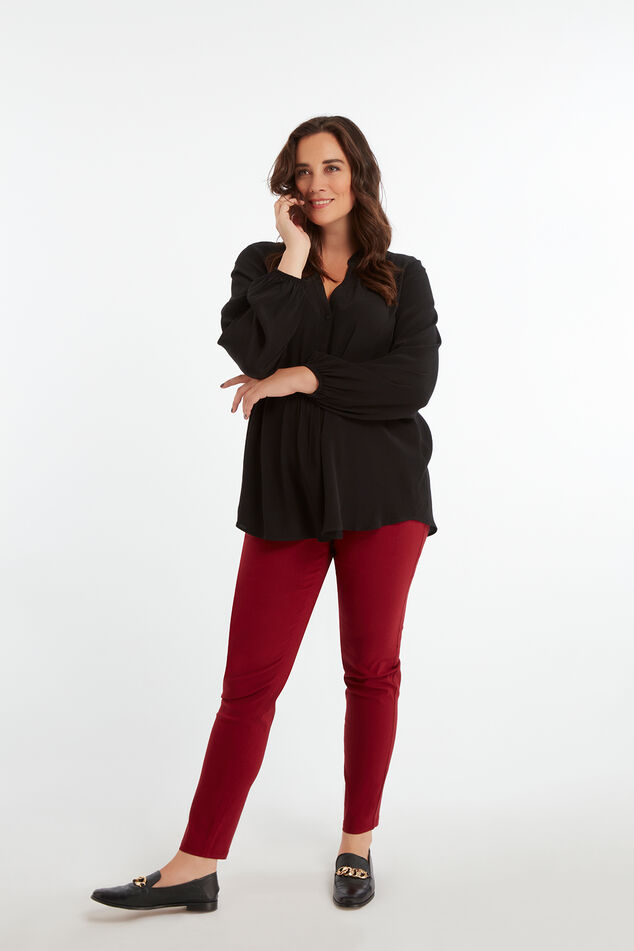 Slim leg bengaline broek image number 0