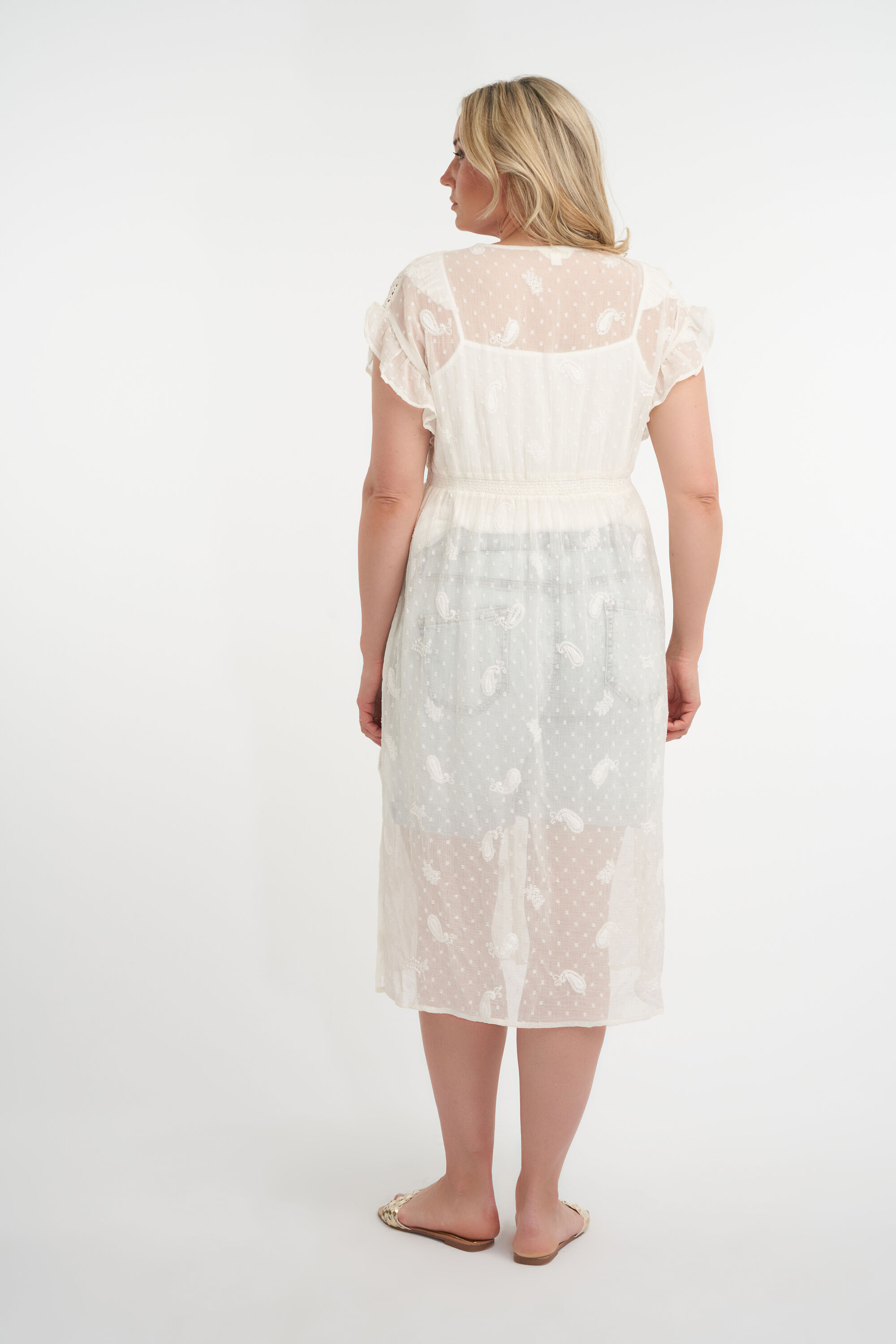 Lange blouse met volant image number 3