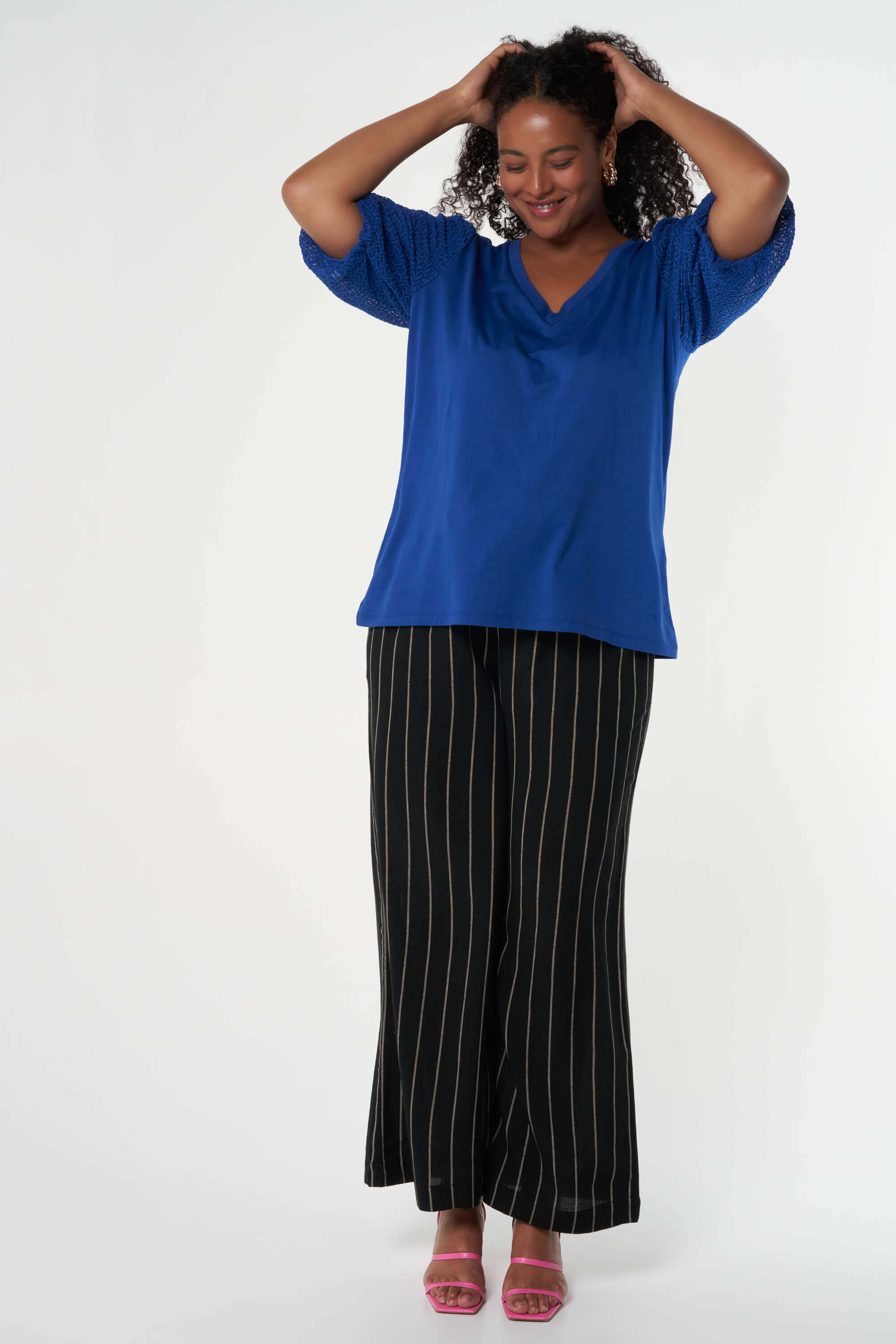 Top met structuur mouwen image number 5