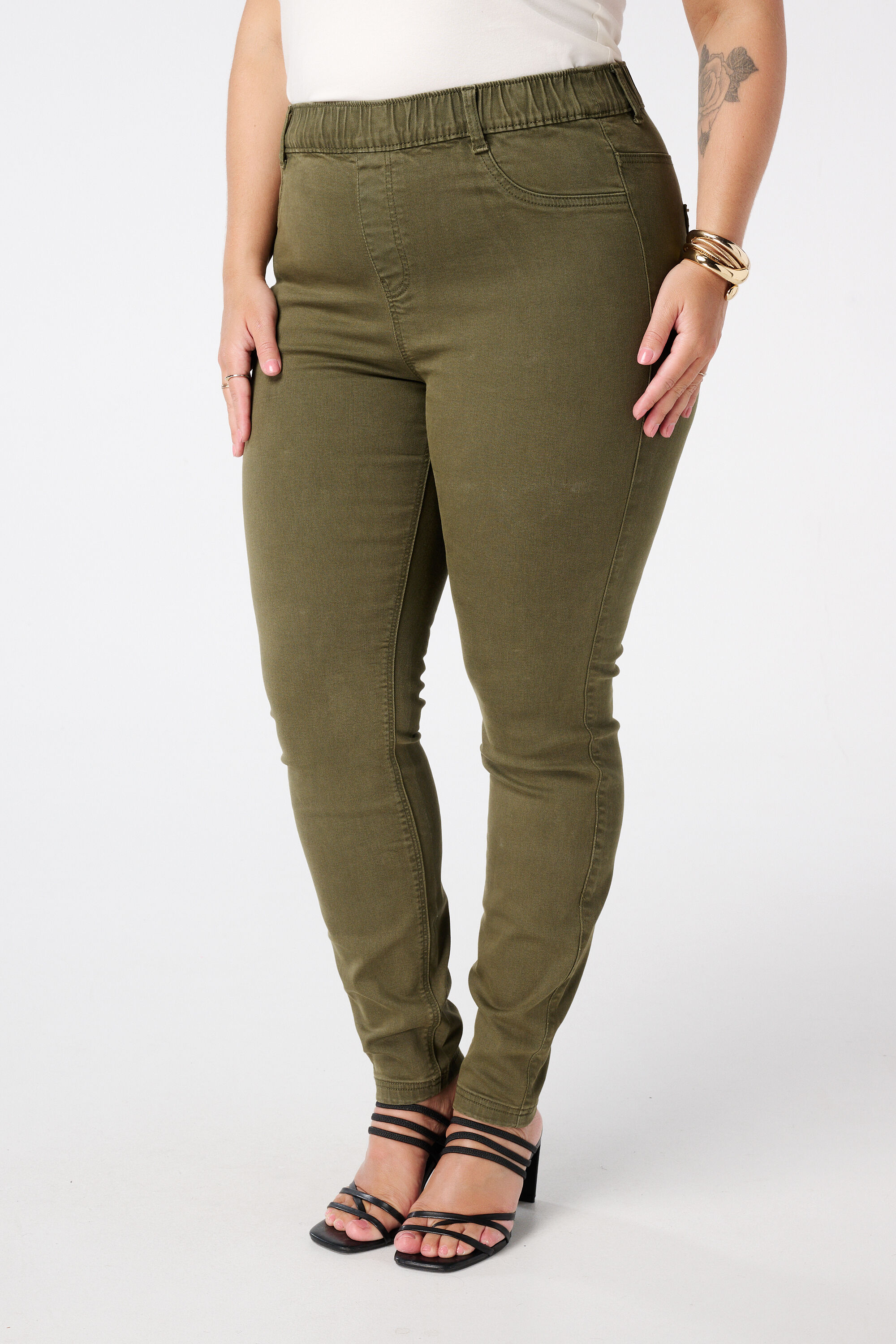 Tregging met denim look image number 5