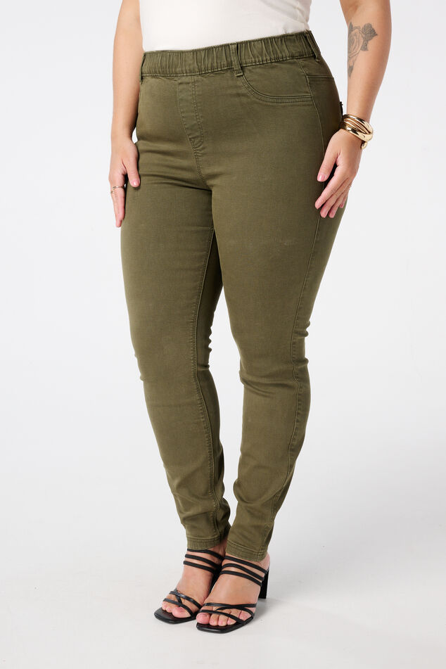 Tregging met denim look image number 5