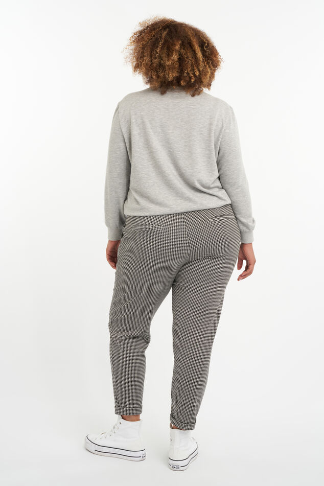 Geruite losvallende broek image number 3