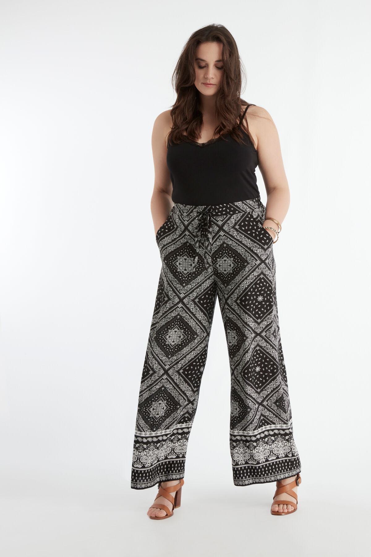 Wijde broek met print image number 0