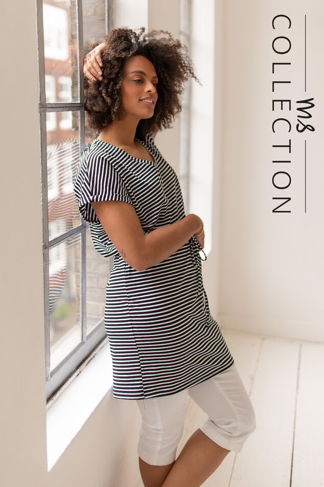 Lange tuniek met rijgdetail image number 0