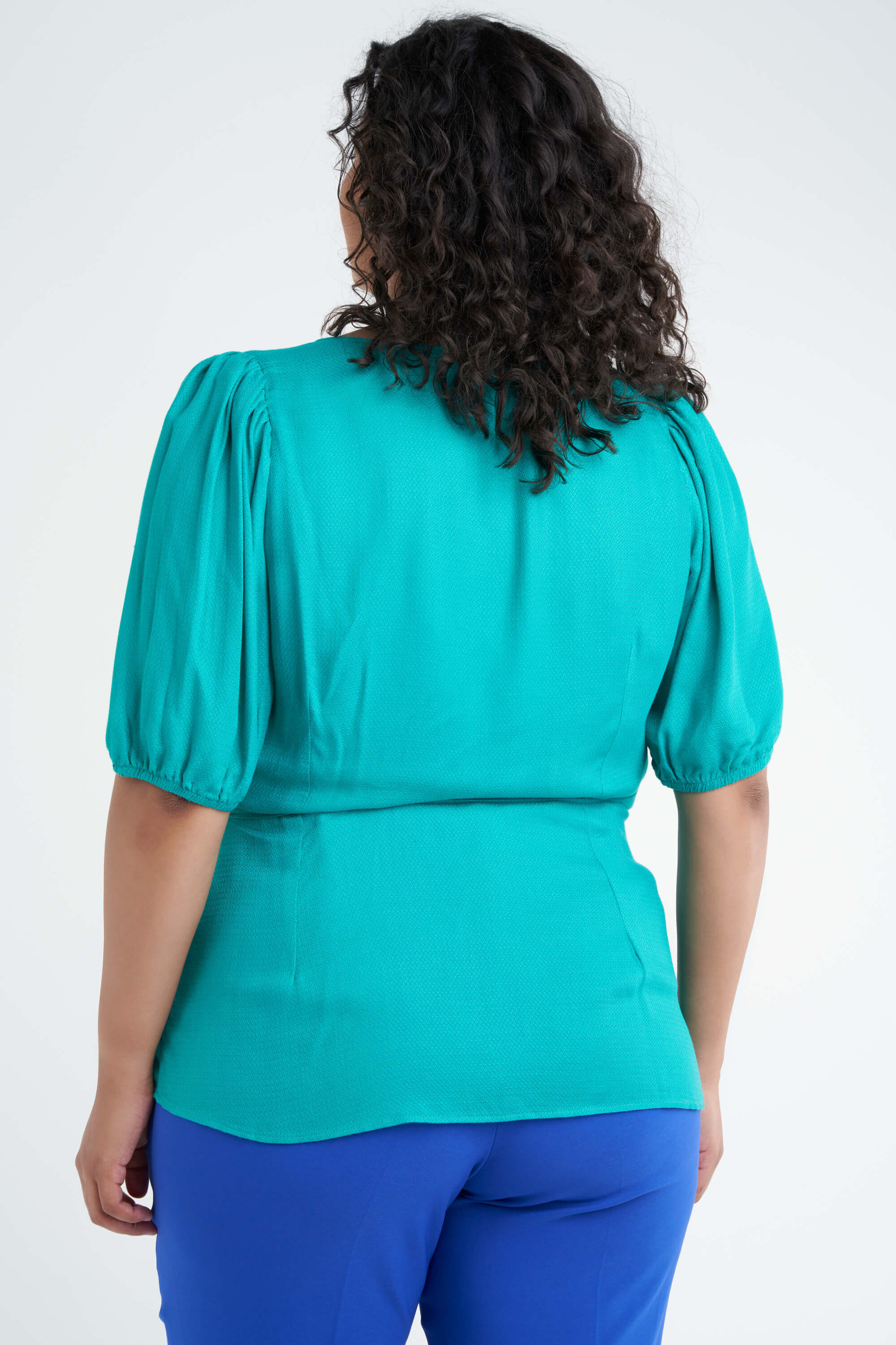 Wikkelblouse met pofmouwen  image number 4