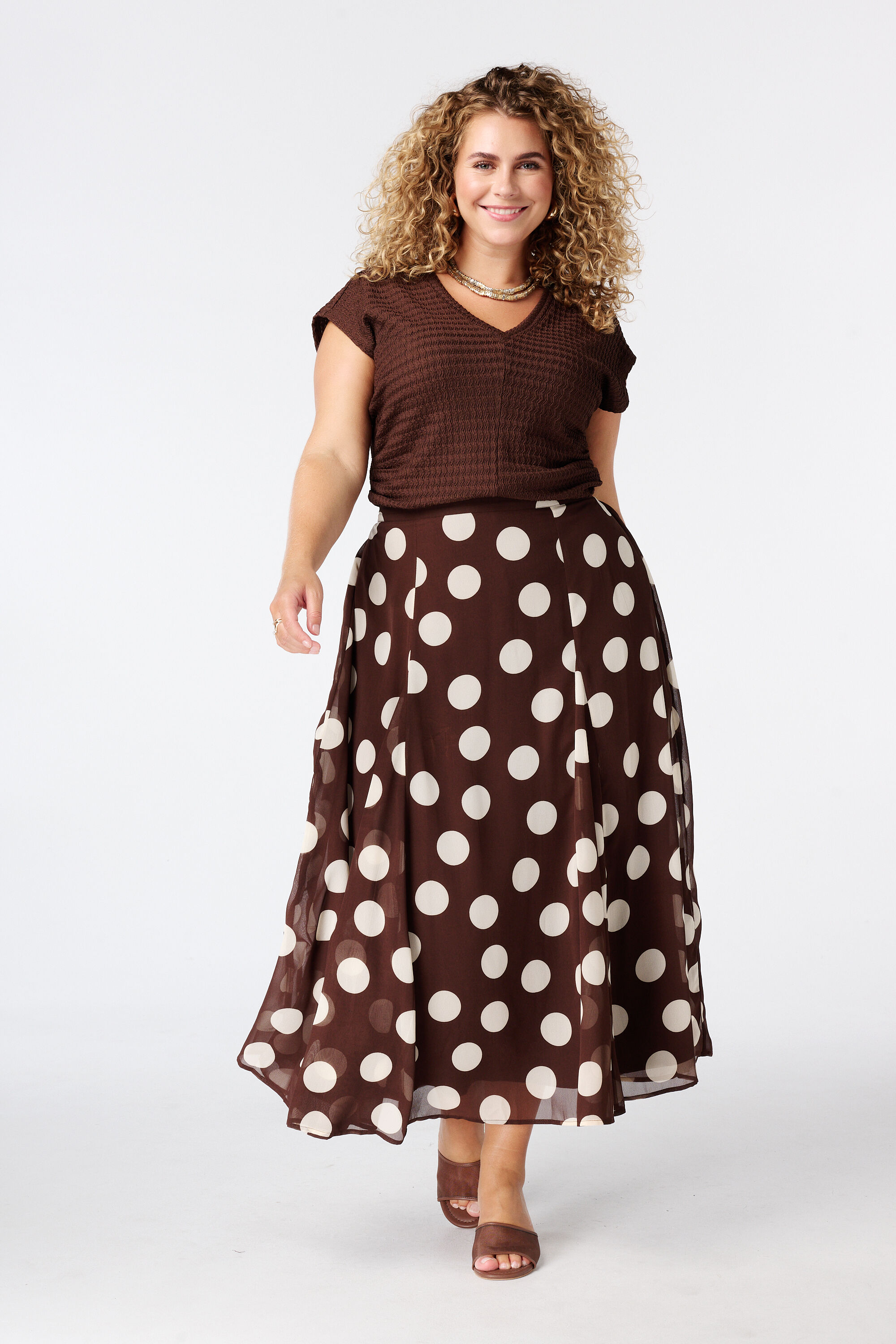 Midi rok met print