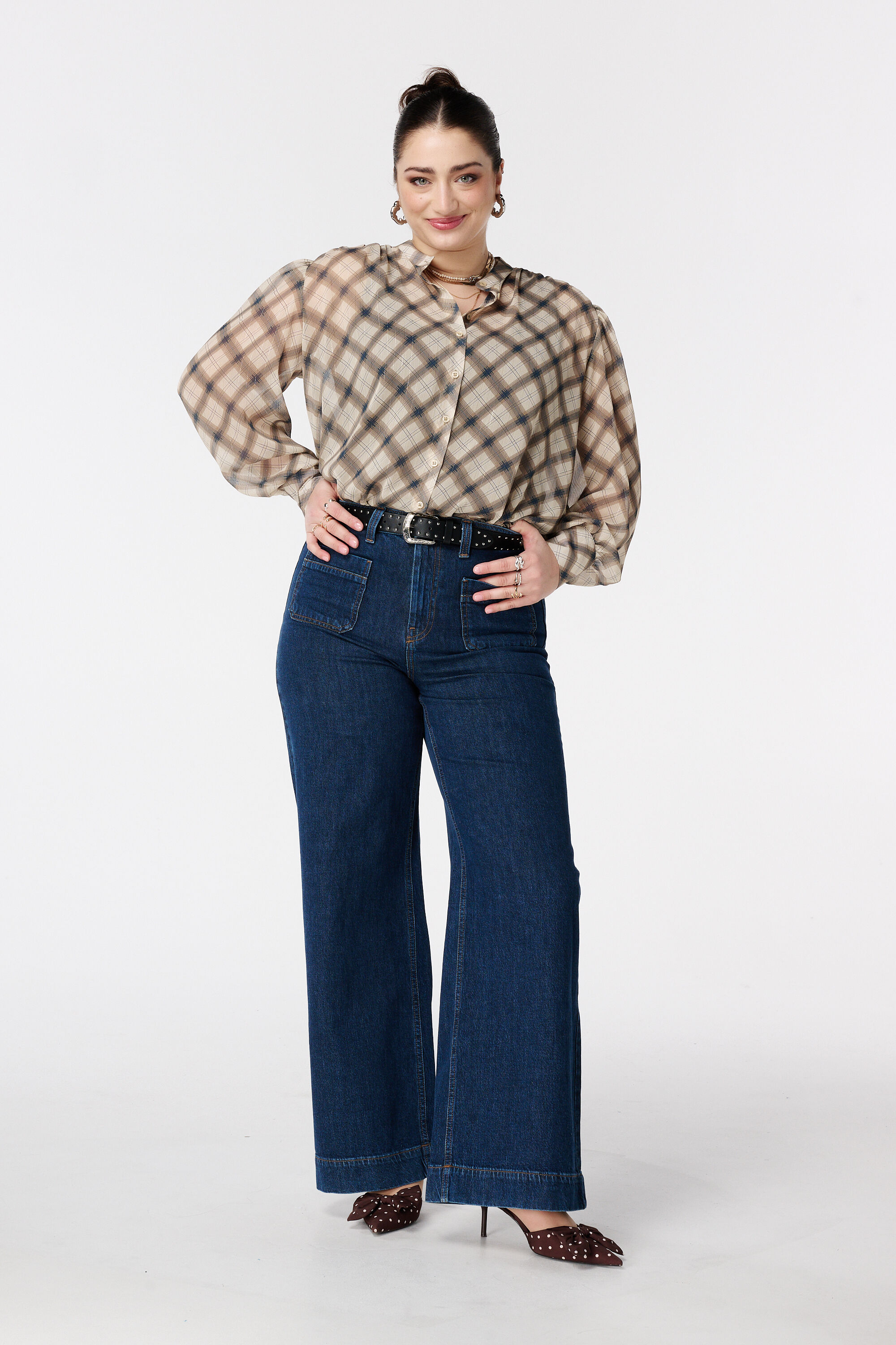 Geruite blouse image number 5