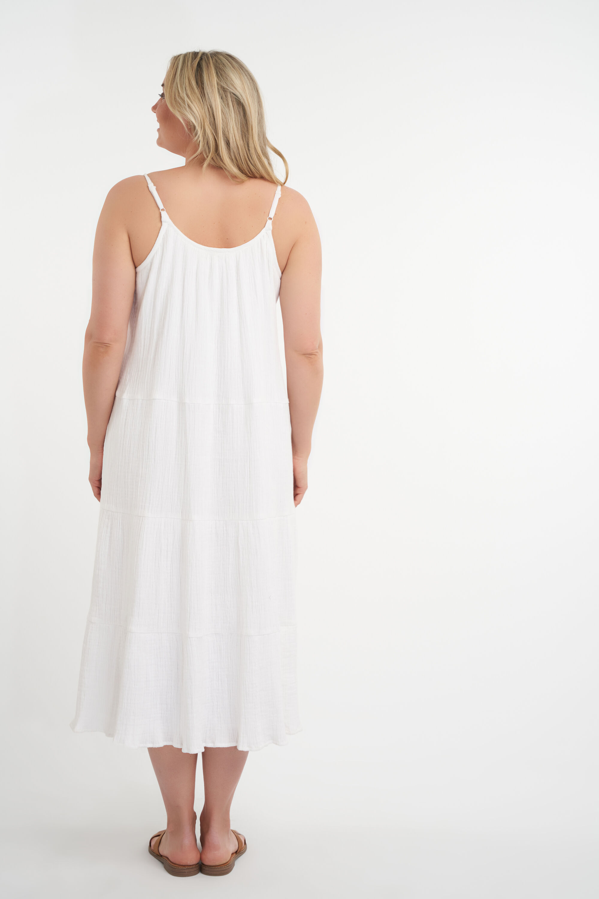 Wijde gelaagde jurk image number 3