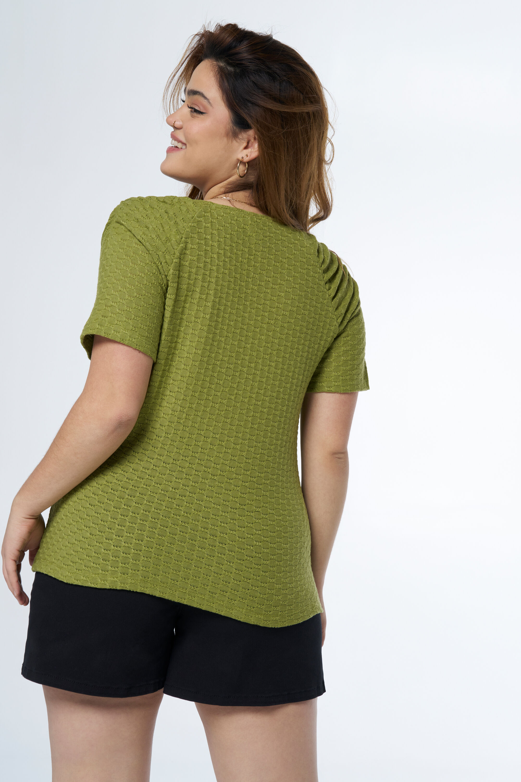 Geweven top met v-hals image number 3