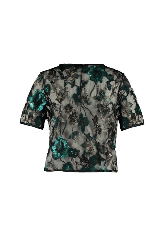 Cropped top met embroidery image number 3