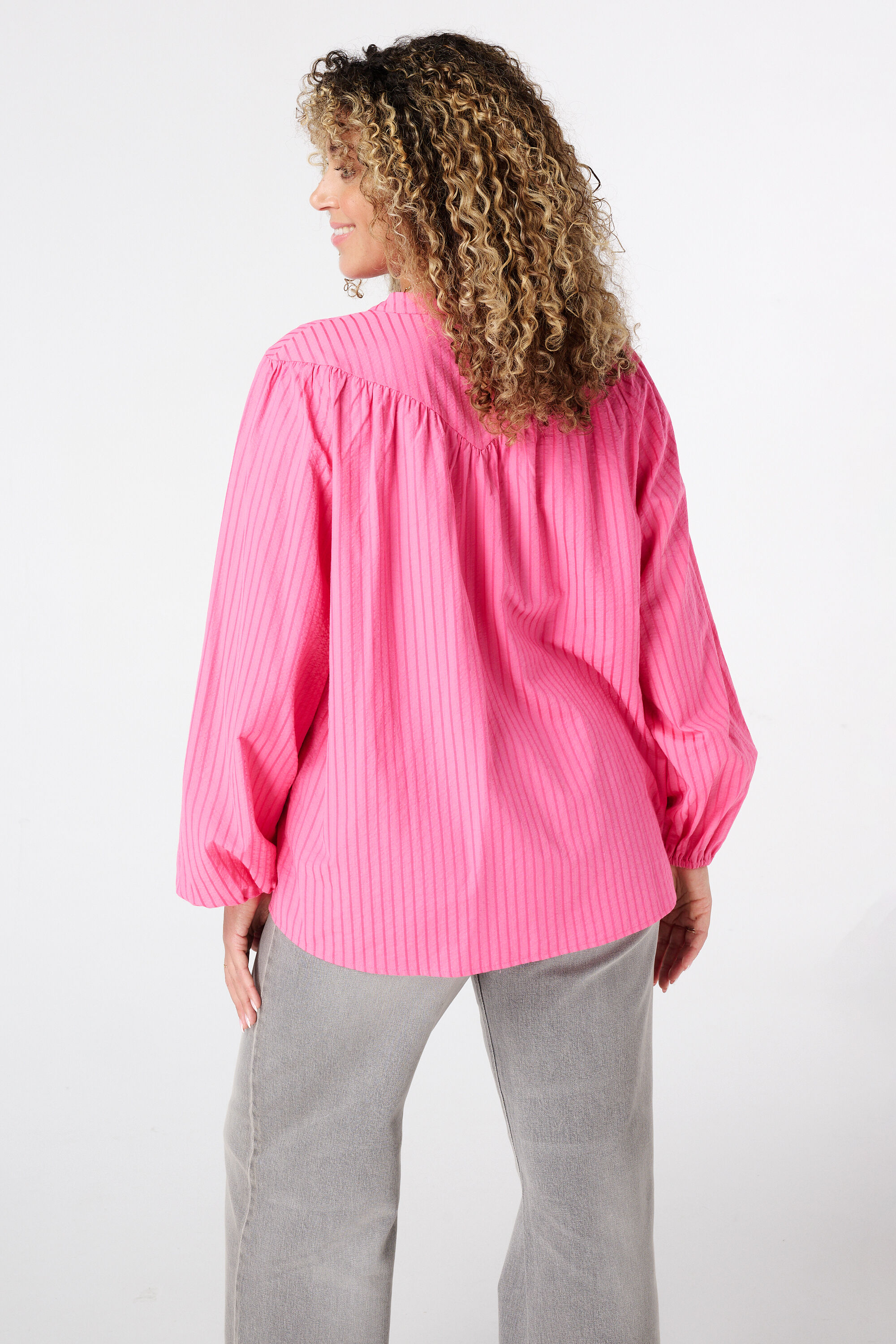 Blouse met streepdetail image number 3