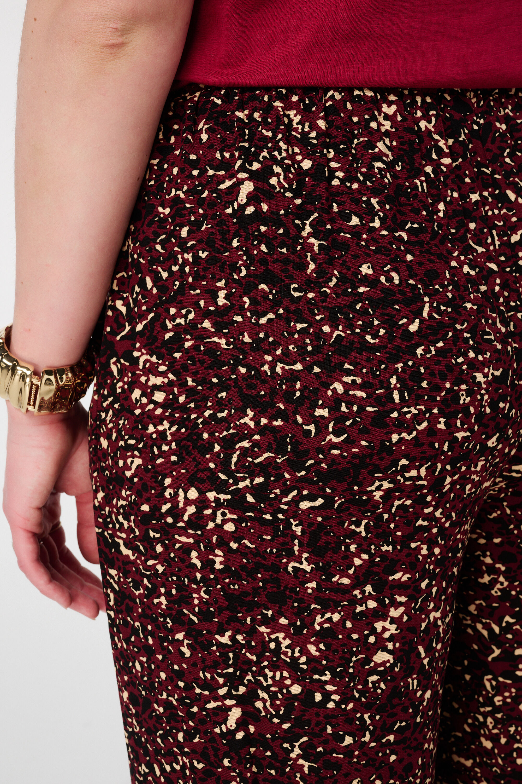 Luchtige broek met print image number 4