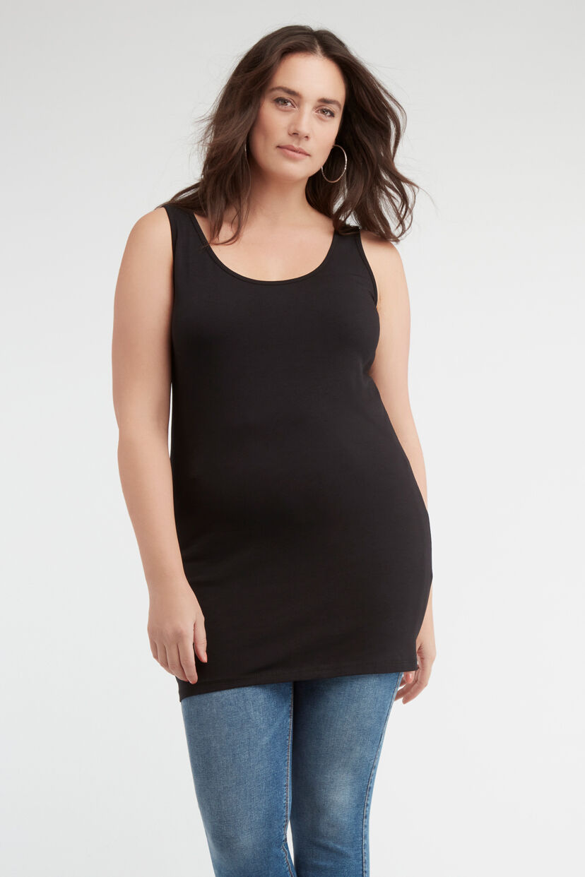 2-pack katoenen top extra lang image number 5