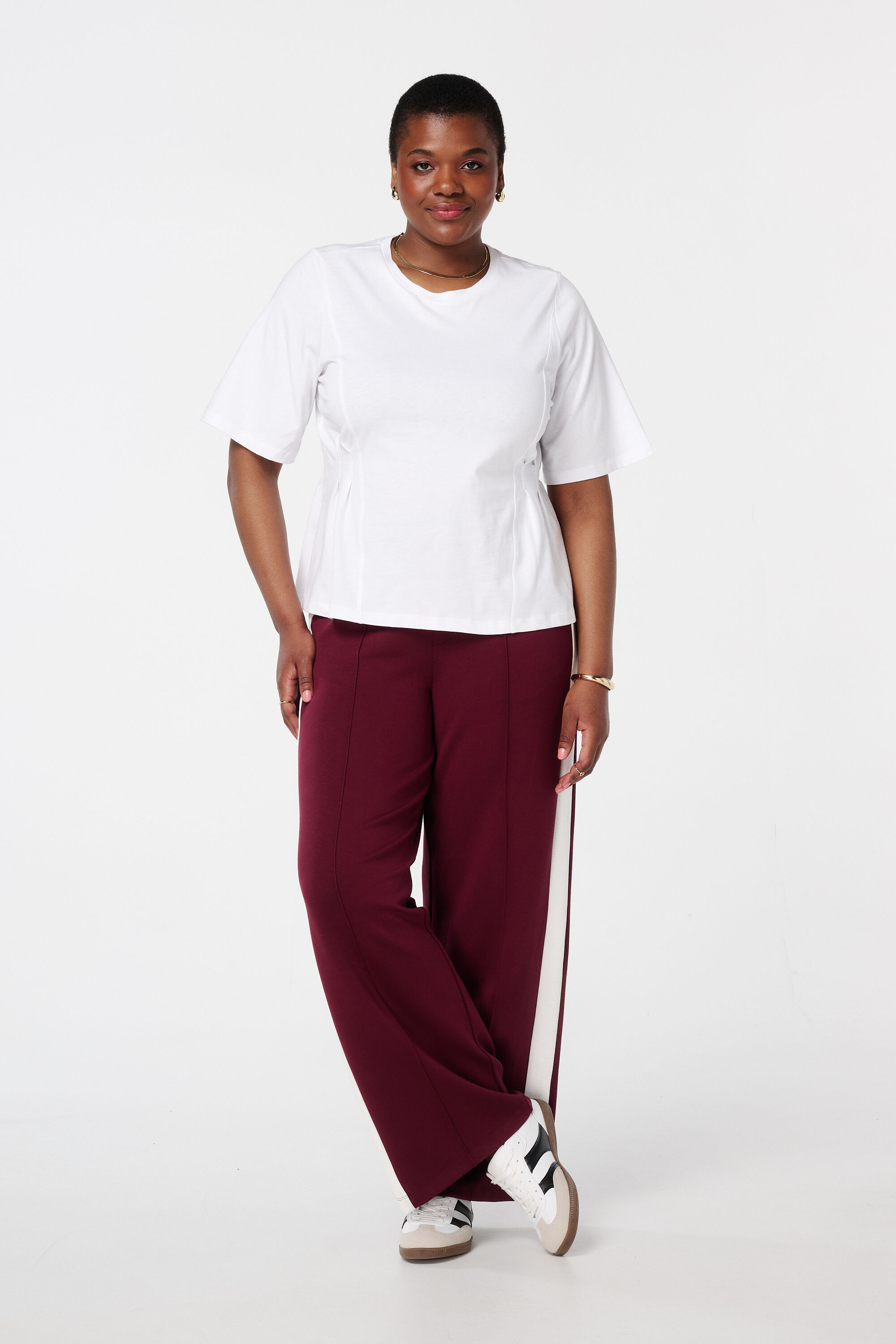 Getailleerde top met plooidetail en deelnaden image number 5