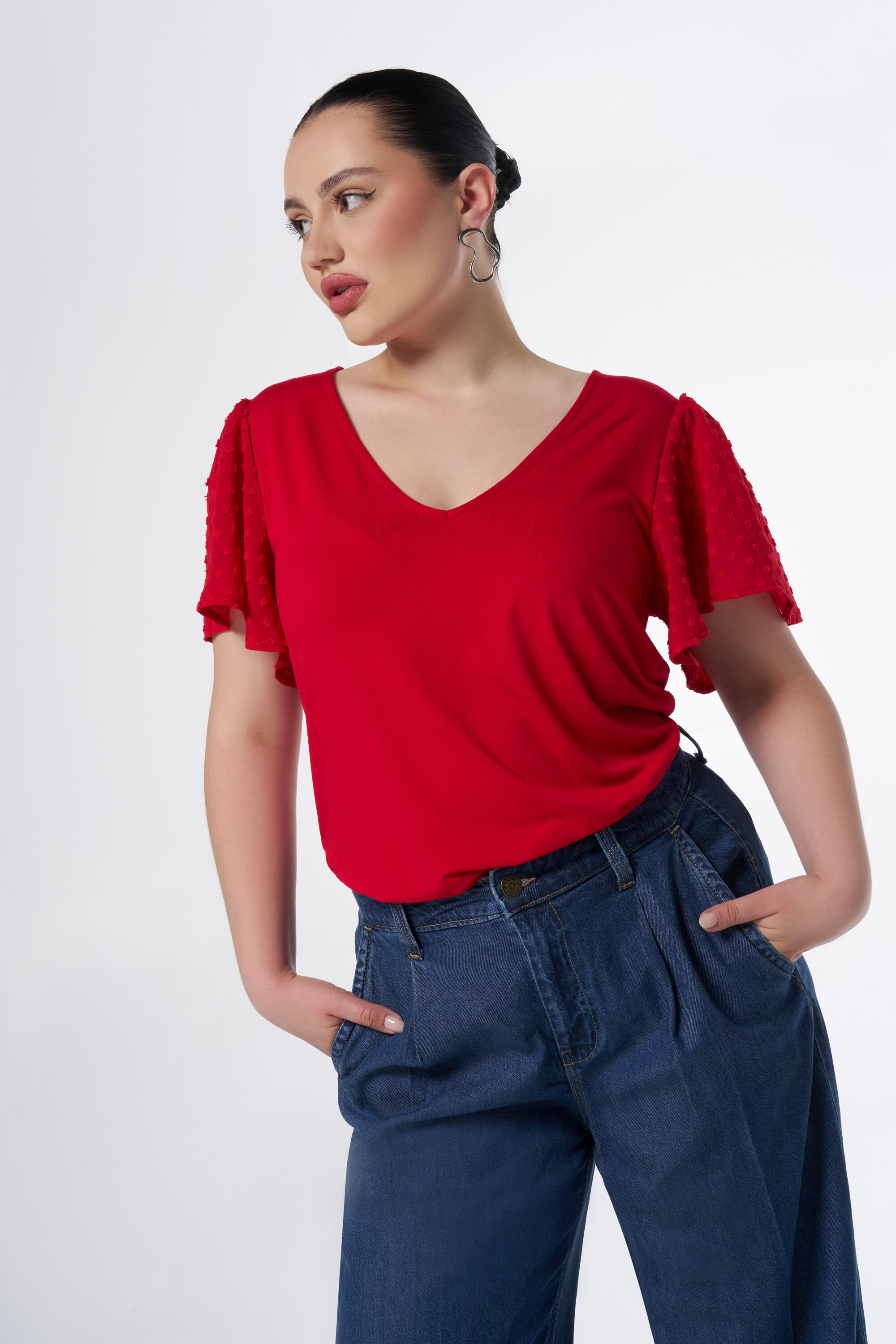 Top met volantmouwen image number 0