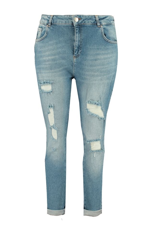 Jeans met destroyed detail image number 1