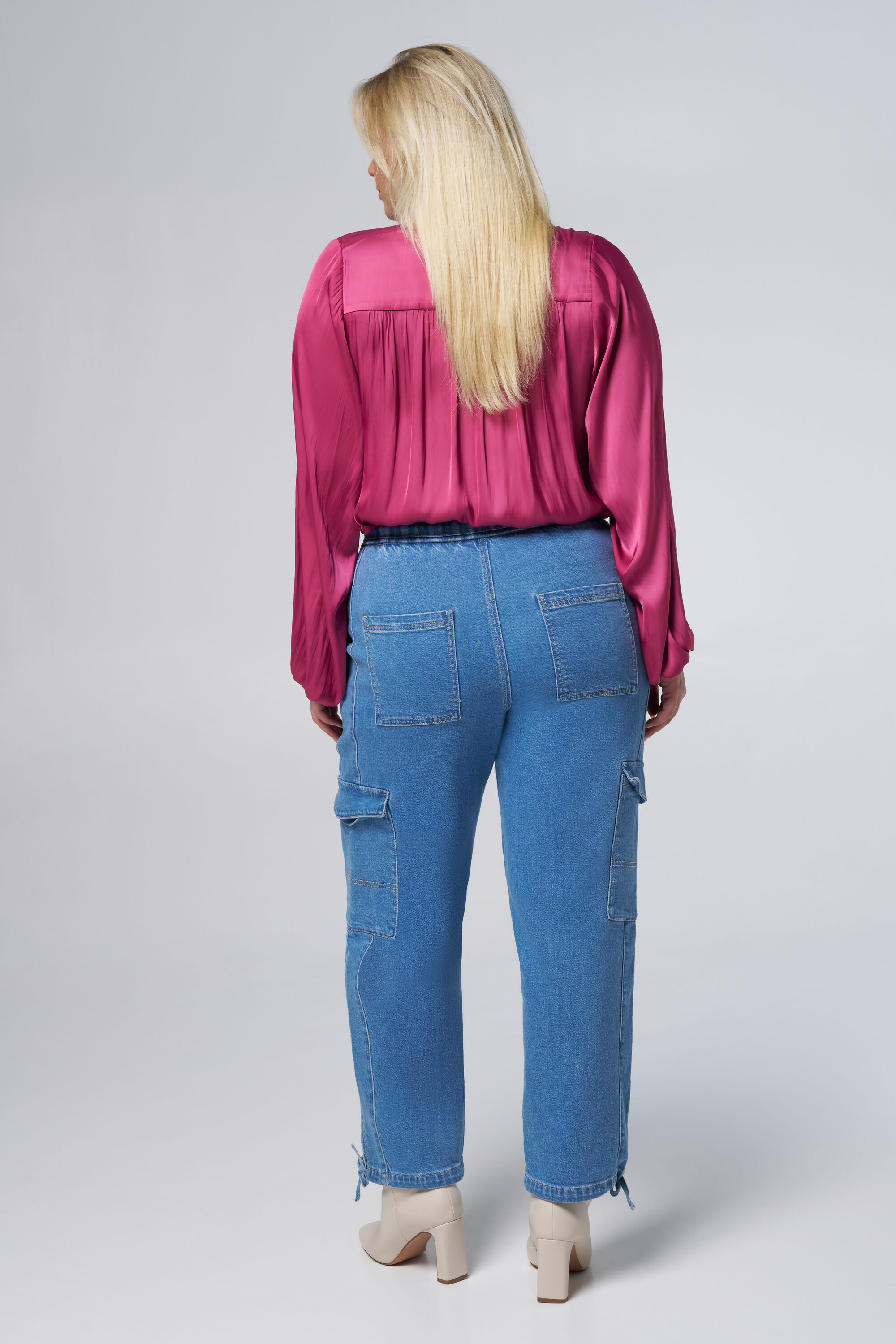 Cargo broek met strikkoord image number 3