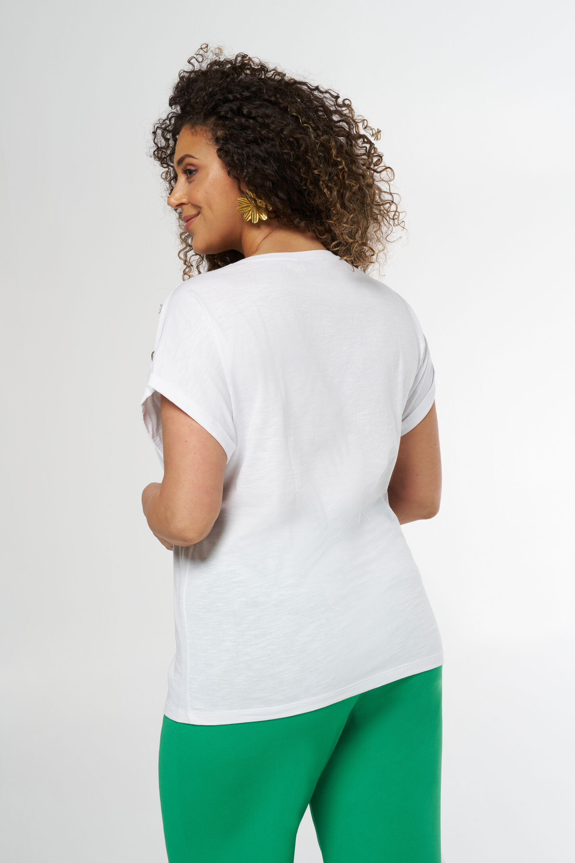 T-shirt met knopen image number 3