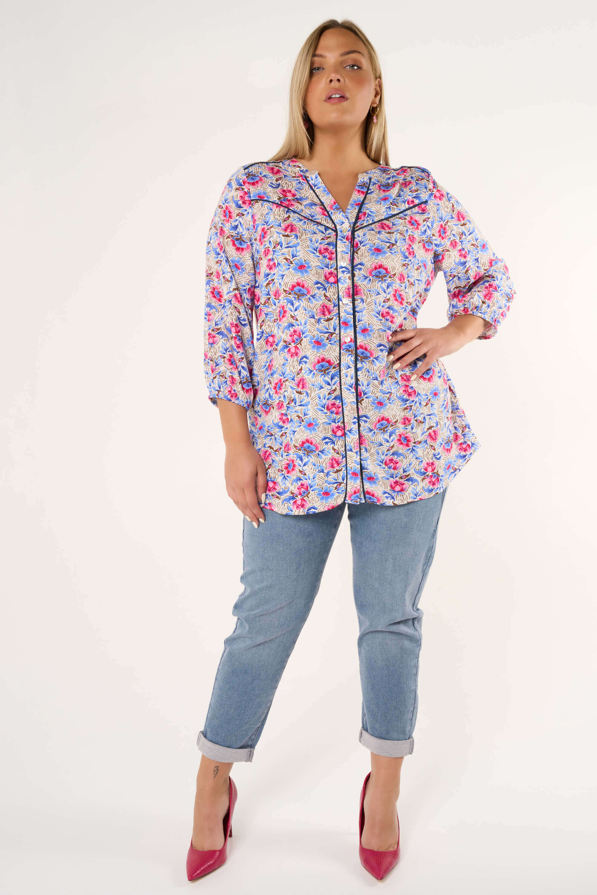 Blouse met ballonmouwen image number 6