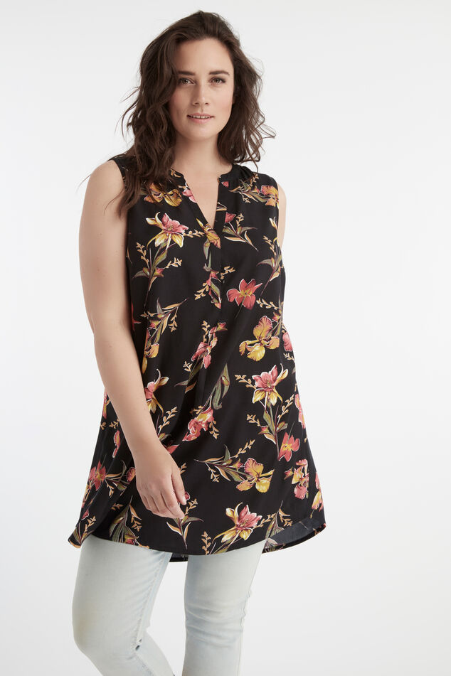 Mouwloze lange blouse image number 0