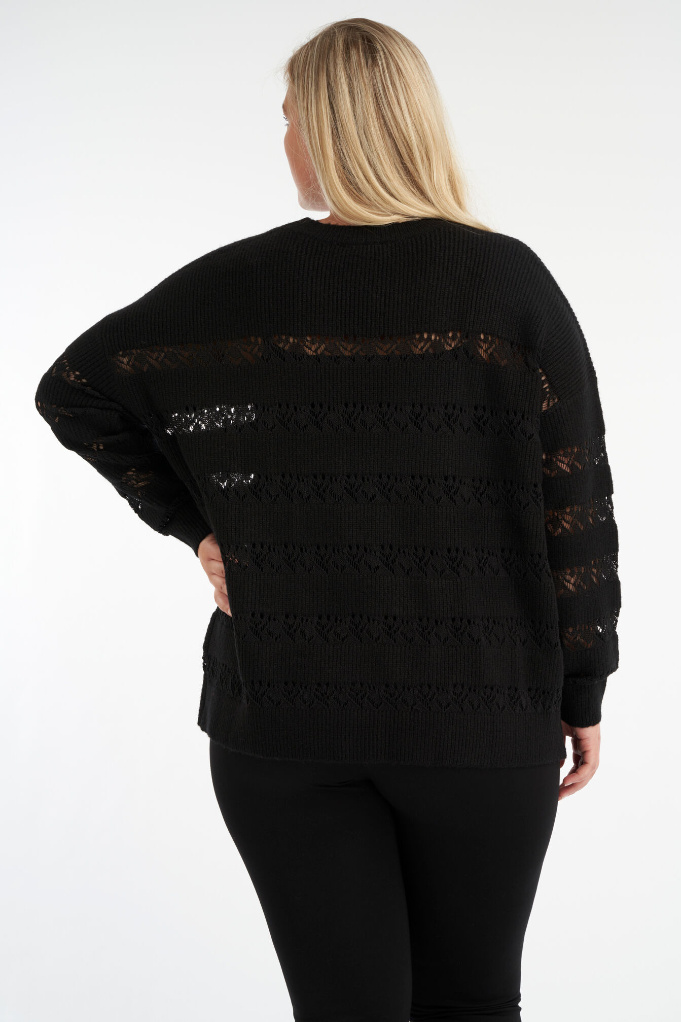 Trui met opengewerkte mouwen image number 3