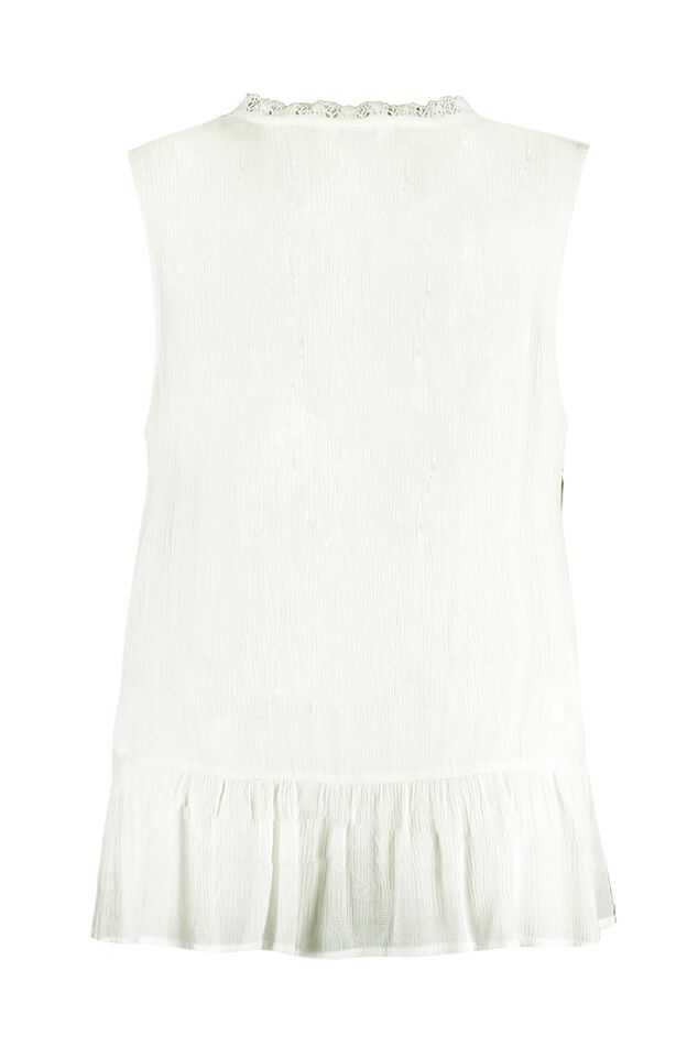 Mouwloze blouse met kant image number 2