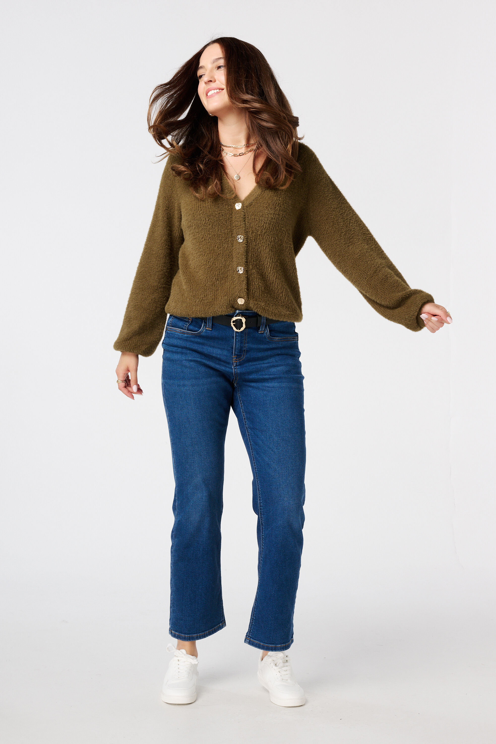 Zacht vestje met gouden knopen image number 5