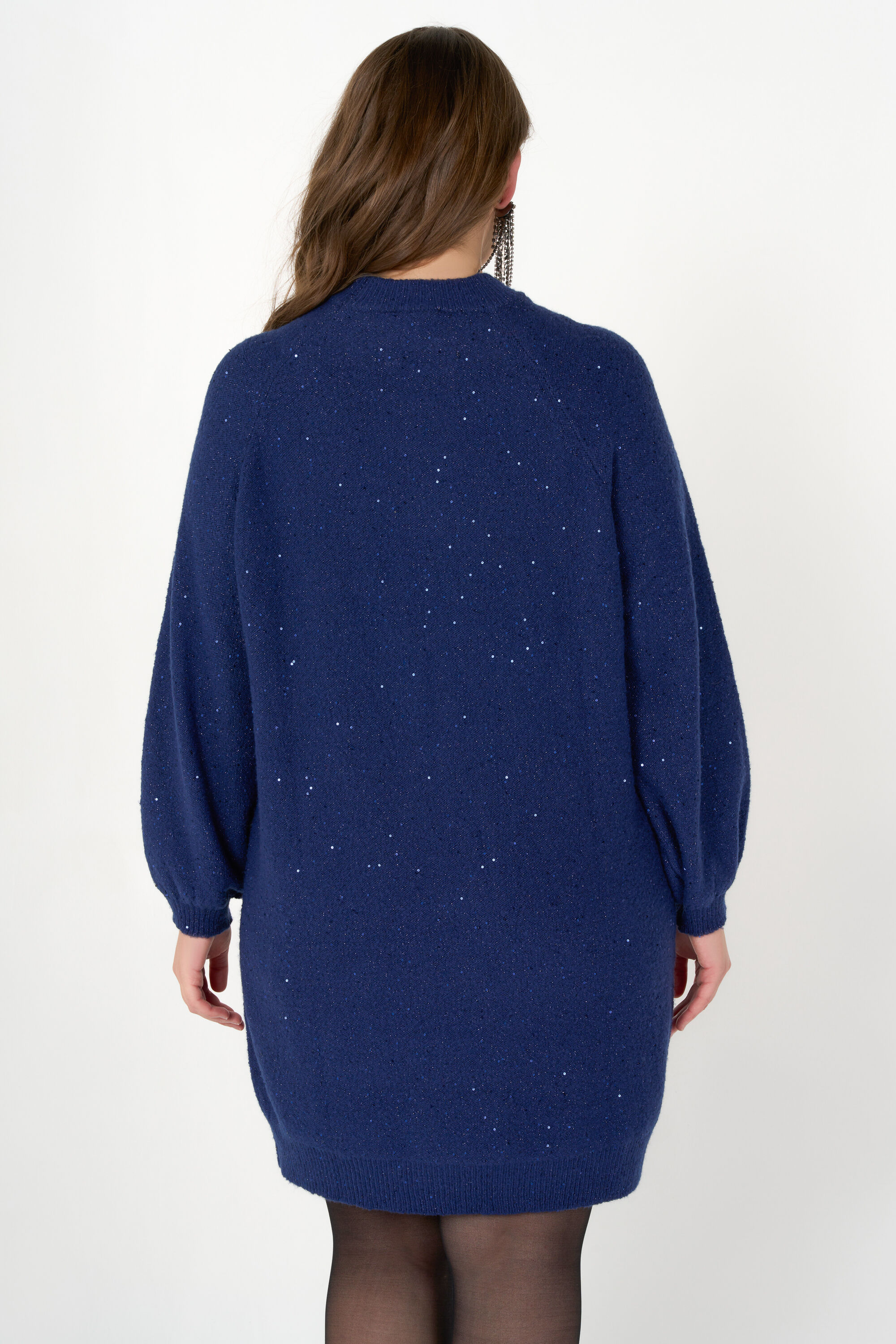 Gebreide jurk met glinsterende details image number 3