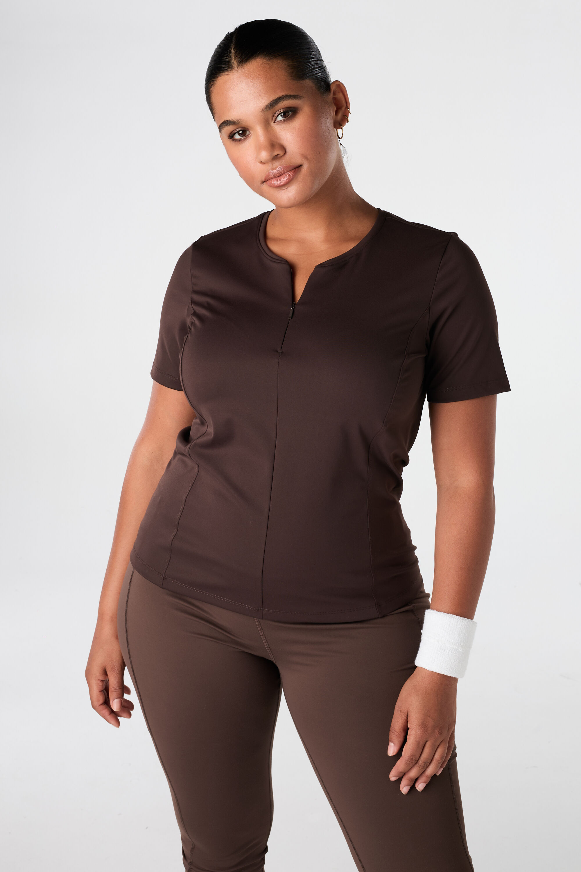 Sport top met rits