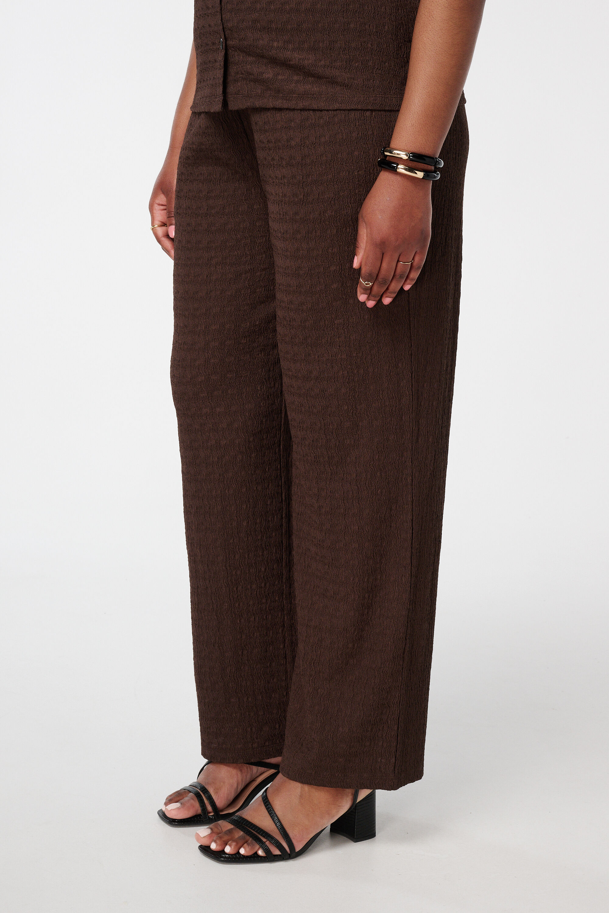 Broek met structuur en strikceintuur image number 5