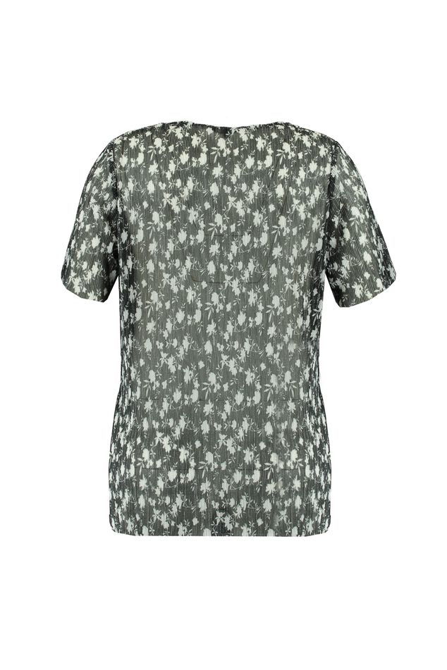 Plissé top met print image number 2