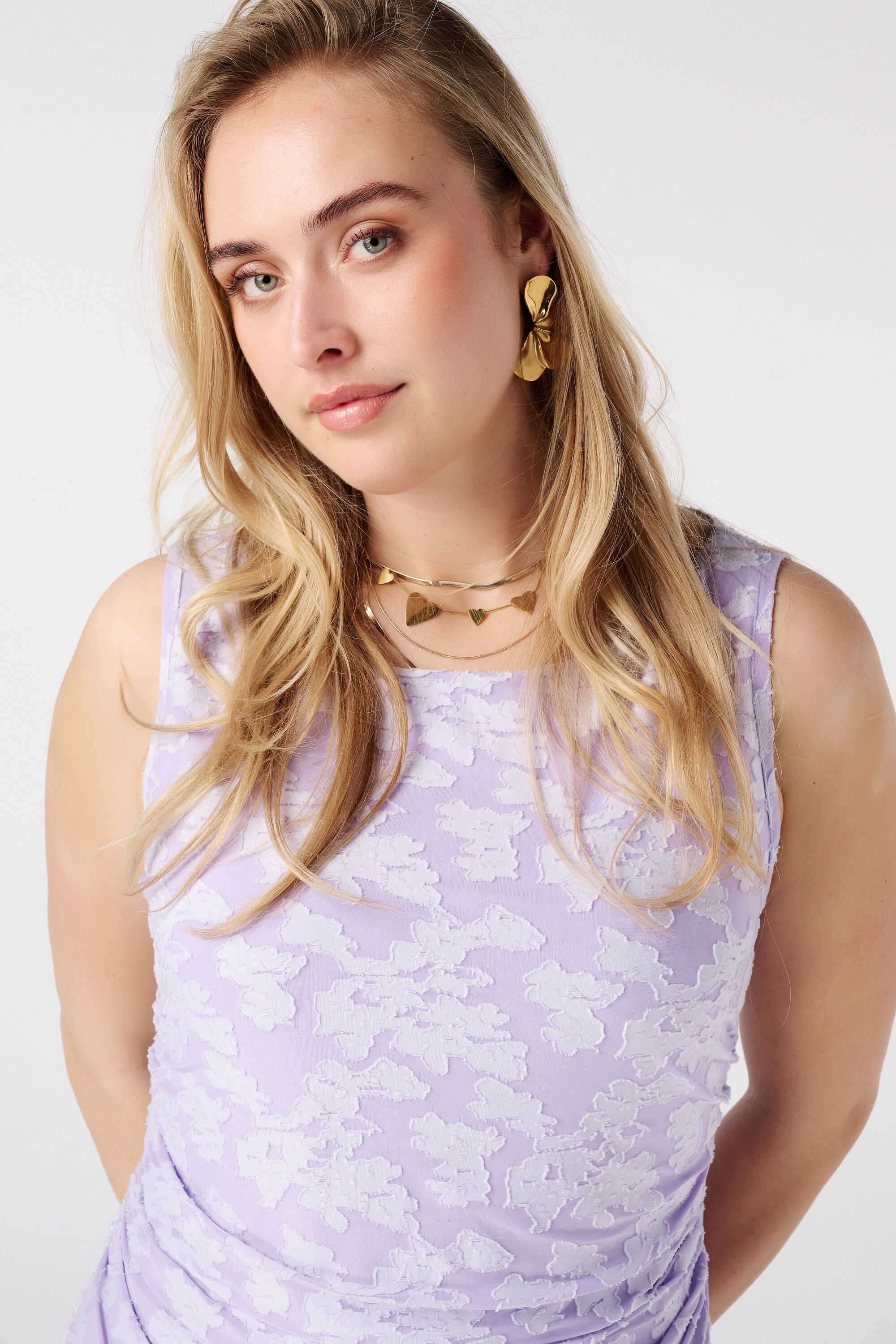 Jaqcuard maxi jurk image number 4