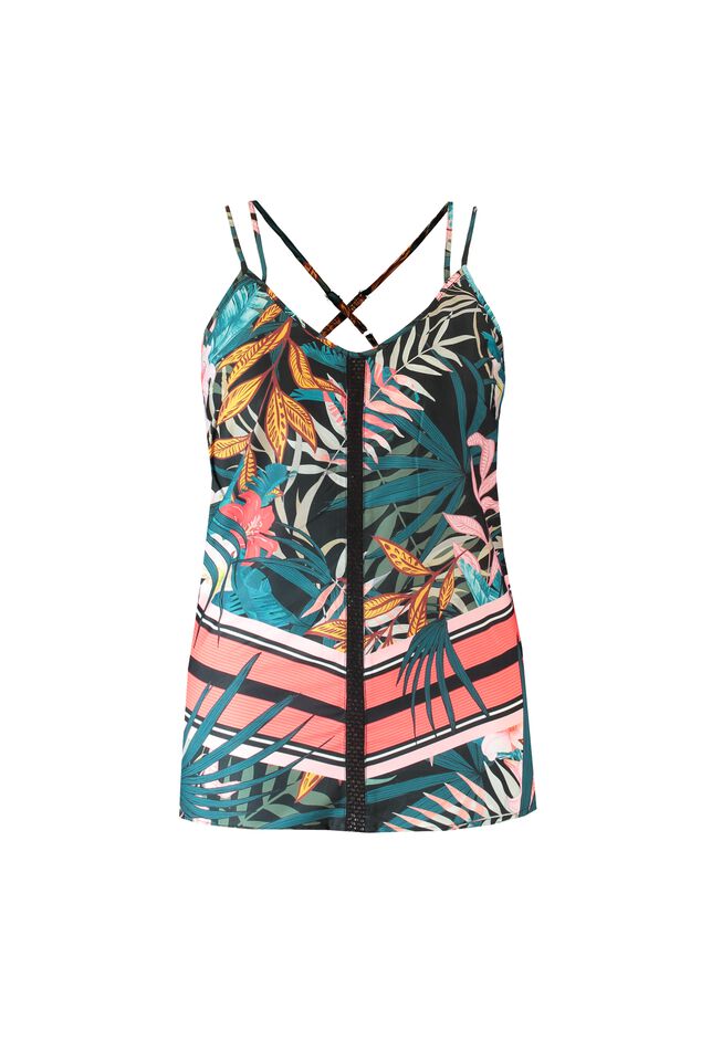 Mouwloze blouse met print image number 1