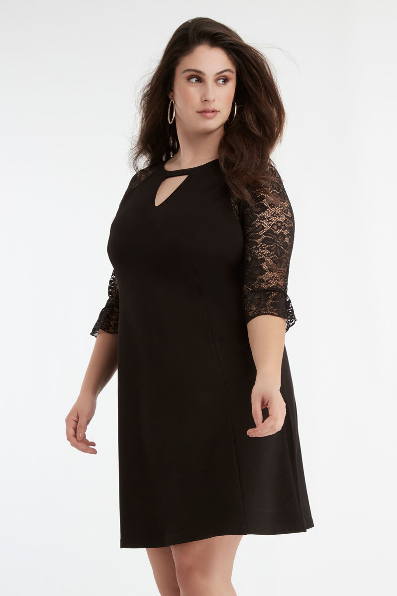 Jurk met kanten mouw image number 6