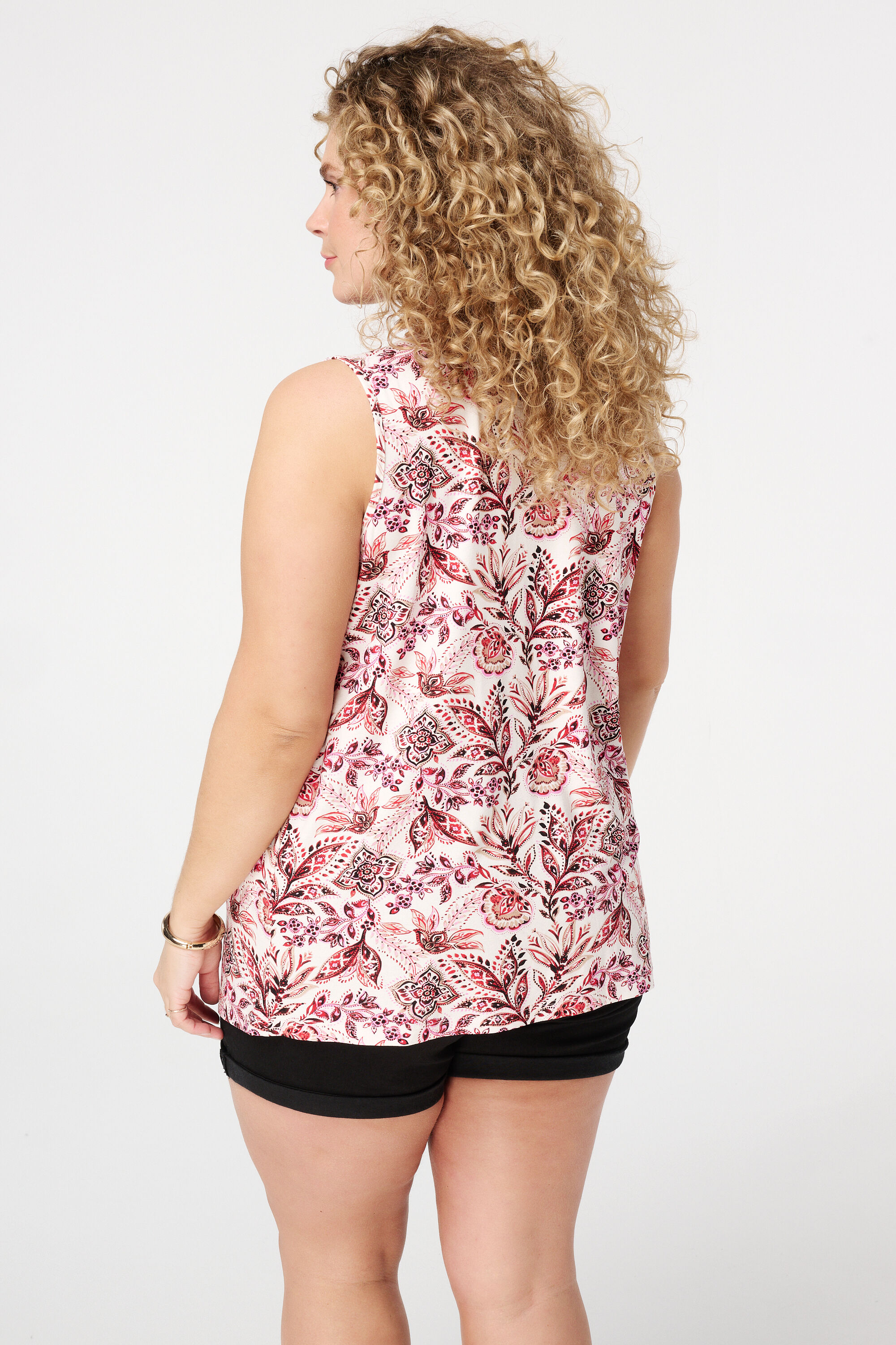 Mouwloze top met print image number 3