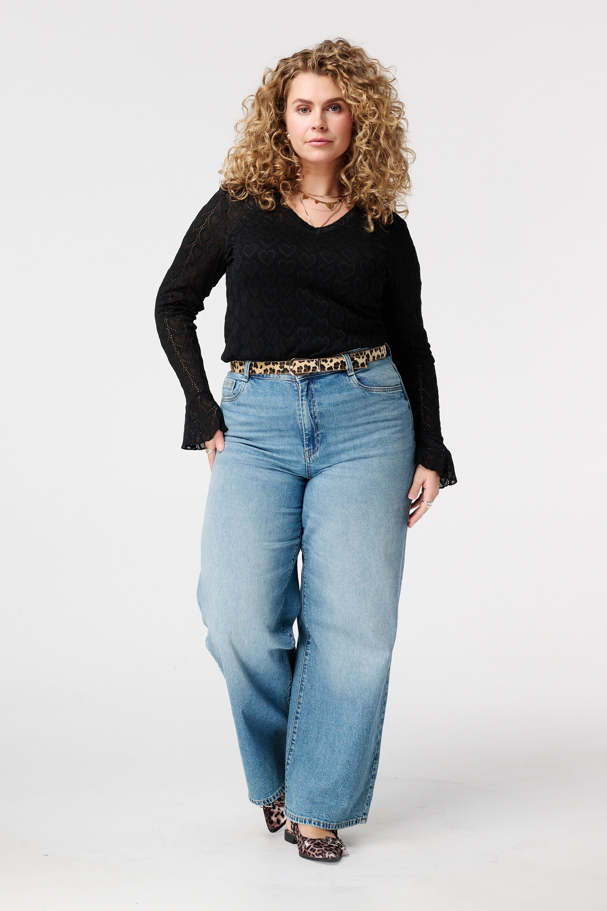 Top met trompetmouwen image number 5