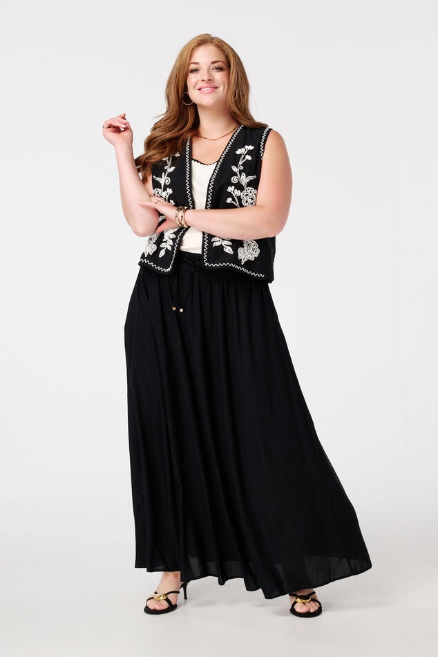 Maxi rok met elastische taille image number 0